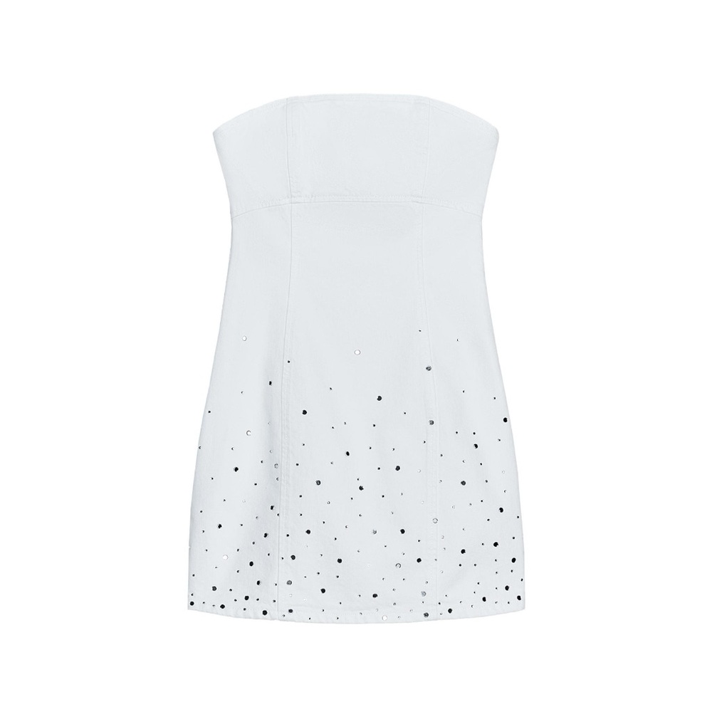 ZARA - NEW WITH TAGS Glitter Denim Mini Dress